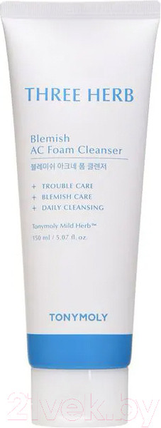 Изображение товара Пенка для умывания Tony Moly Three-Herb Blemish AC Foam Cleanser (150мл)
