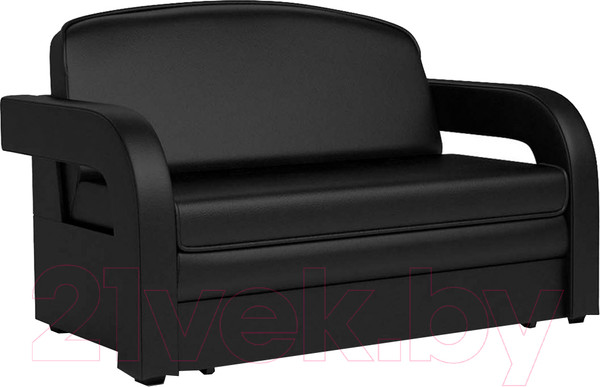 Изображение товара Диван Mebel-Ars Кармен-2 (кожзам черный)