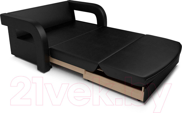 Изображение товара Диван Mebel-Ars Кармен-2 (кожзам черный)