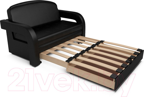 Изображение товара Диван Mebel-Ars Кармен-2 (кожзам черный)