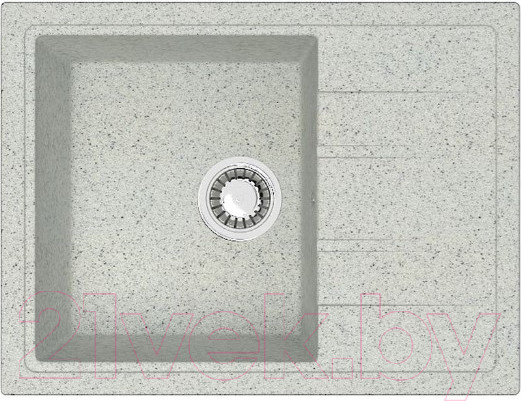 Изображение товара Мойка кухонная со смесителем Berge BR-5850 + смеситель AM.PM Like F8007133 (серый)