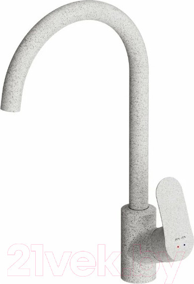 Изображение товара Мойка кухонная со смесителем Berge BR-5850 + смеситель AM.PM Like F8007133 (серый)