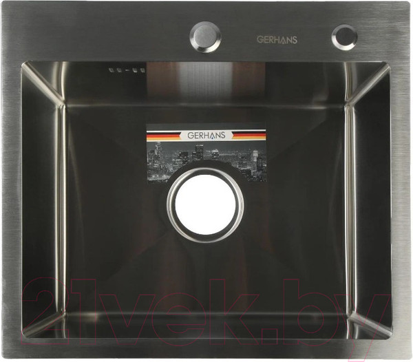 Изображение товара Мойка кухонная со смесителем Gerhans K35044 + смеситель AM.PM Like F8007111 (сатин)