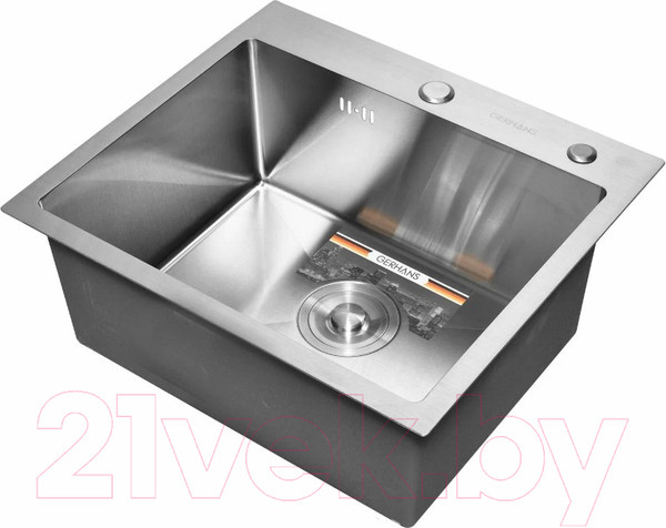 Изображение товара Мойка кухонная со смесителем Gerhans K35044 + смеситель AM.PM Like F8007111 (сатин)