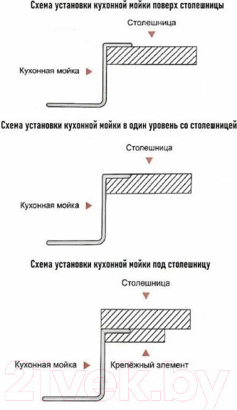 Изображение товара Мойка кухонная со смесителем Gerhans K35044 + смеситель AM.PM Like F8007111 (сатин)