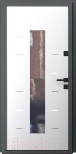 Изображение товара Входная дверь Guard Inox Black 96x205 правая (графит/экосатин белый)