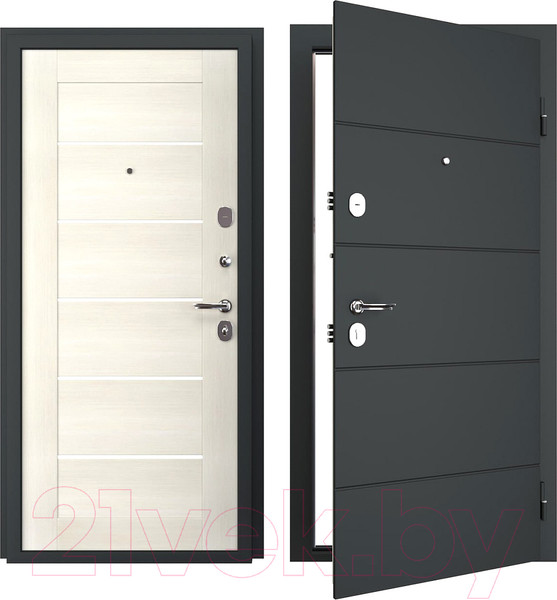 Изображение товара Входная дверь Guard Eva 86x205 правая (графит/бьянко)