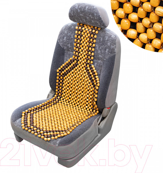 Изображение товара Накидка на автомобильное сиденье Skyway Massage 04 / S01305004 (дерево светлое/темный рисунок)