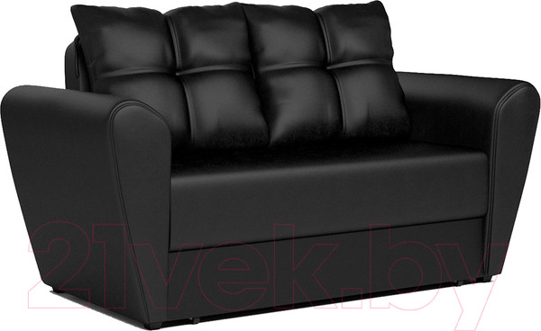 Изображение товара Диван Mebel-Ars Квартет (экокожа черный)