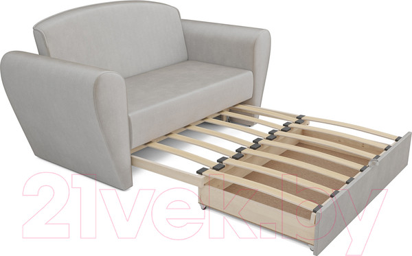 Изображение товара Диван Mebel-Ars Квартет (бархат бежевый Star Velvet 6 Light Beige)