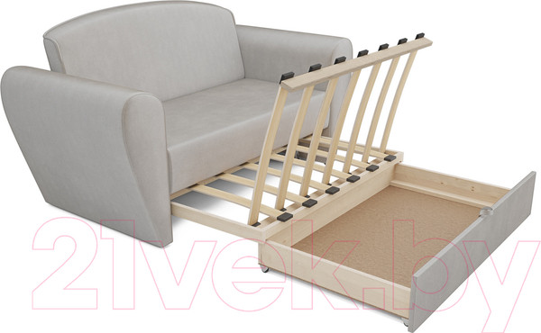 Изображение товара Диван Mebel-Ars Квартет (бархат бежевый Star Velvet 6 Light Beige)