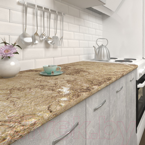 Изображение товара Кухонный гарнитур Mio Tesoro Экстра-лайт 2.2 (ателье светлый/мадрид)