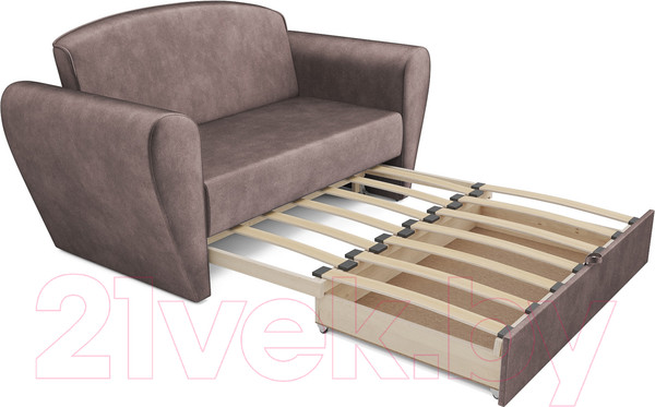 Изображение товара Диван Mebel-Ars Квартет (бархат серо-шоколадный Star Velvet 60 Cofee)