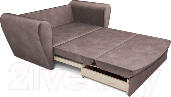 Изображение товара Диван Mebel-Ars Квартет (бархат серо-шоколадный Star Velvet 60 Cofee)