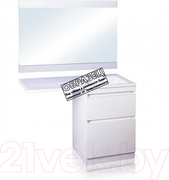 Изображение товара Тумба под умывальник Style Line Оптима 50 2 ящика Люкс Plus (напольная)