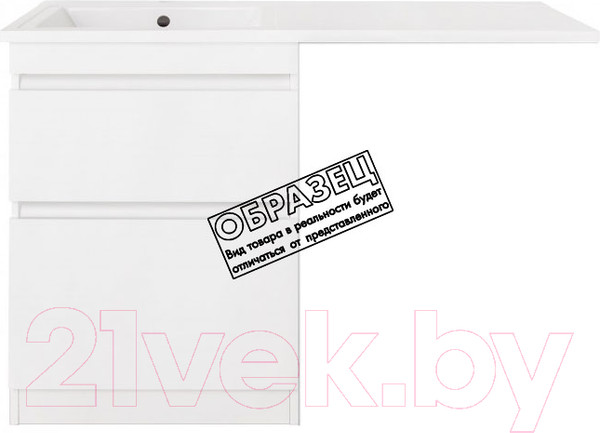 Изображение товара Тумба под умывальник Style Line Оптима 60 2 ящика Люкс Plus (напольная)