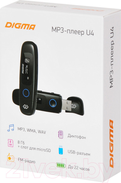 Изображение товара MP3-плеер Digma U4 8GB