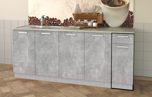 Изображение товара Шкаф-стол кухонный Интерлиния Компо НШ30рш1 (бетон)