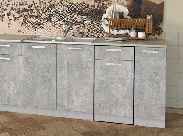 Изображение товара Шкаф-стол кухонный Интерлиния Компо НШ40рш1 (бетон)