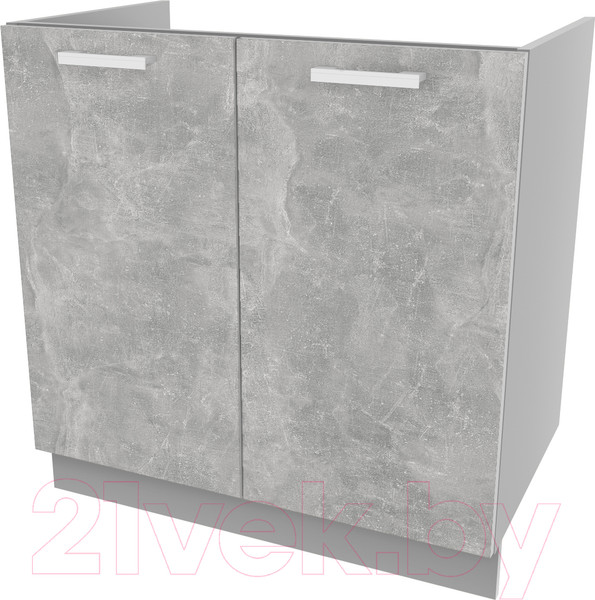 Изображение товара Шкаф под мойку Интерлиния Компо НШ80м-2дв (бетон)