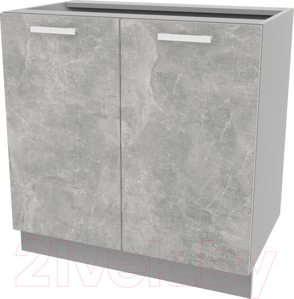 Изображение товара Шкаф-стол кухонный Интерлиния Компо НШ80р-2дв (бетон)