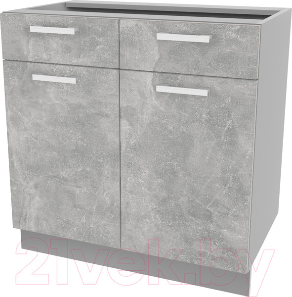 Изображение товара Шкаф-стол кухонный Интерлиния Компо НШ80рш2 (бетон)