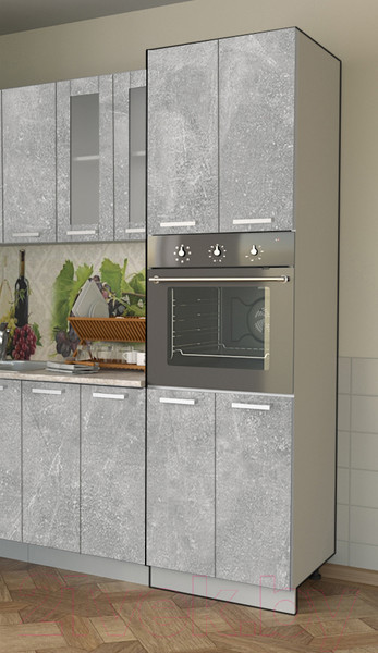 Изображение товара Шкаф-пенал кухонный Интерлиния Компо ПШД-№5-2145 (бетон/бетон)