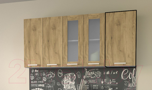 Изображение товара Шкаф навесной для кухни Интерлиния Компо ВШ45-720-1дв (дуб золотой)