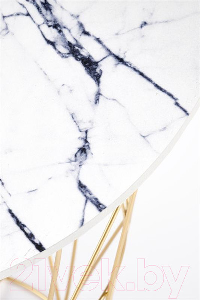 Изображение товара Журнальный столик Halmar Harissa G / V-CH-HARISSA_G-LAW-BIALY (золото/белый мрамор)