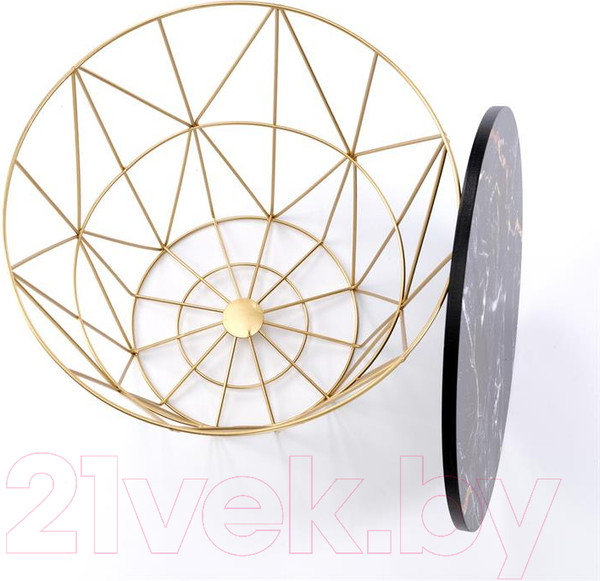 Изображение товара Журнальный столик Halmar Harissa G / V-CH-HARISSA_G-LAW-CZARNY (золото/черный мрамор)