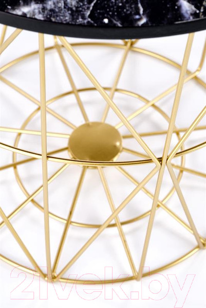 Изображение товара Журнальный столик Halmar Harissa G / V-CH-HARISSA_G-LAW-CZARNY (золото/черный мрамор)