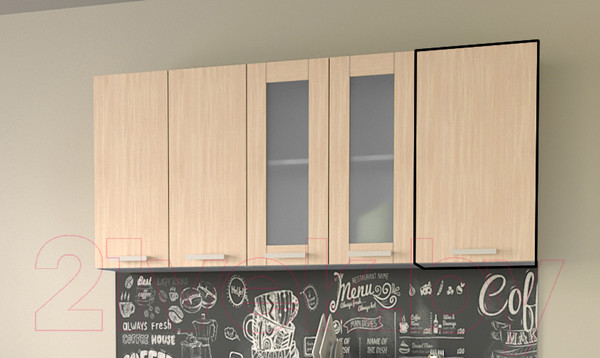 Изображение товара Шкаф навесной для кухни Интерлиния Компо ВШ45-720-1дв (дуб молочный)