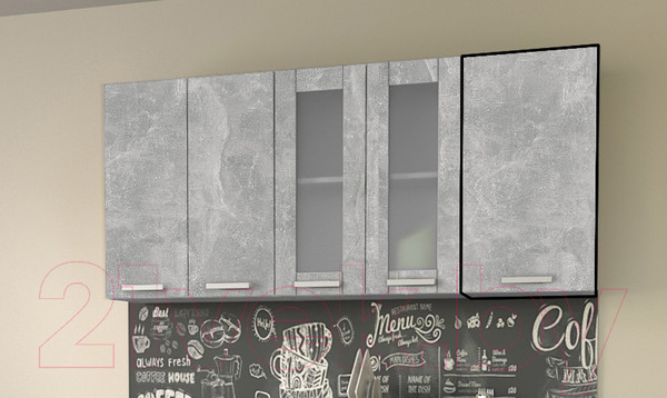 Изображение товара Шкаф навесной для кухни Интерлиния Компо ВШ45-720-1дв (бетон)