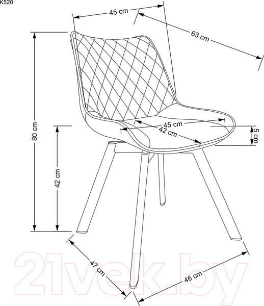 Изображение товара Стул Halmar K520 (темно-зеленый/черный)