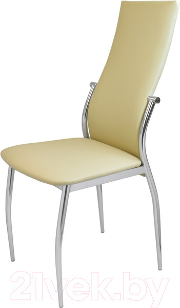 Изображение товара Стул Гальваник Комфорт с утонением (эмаль серебро/Santorini 0427 слоновая кость)