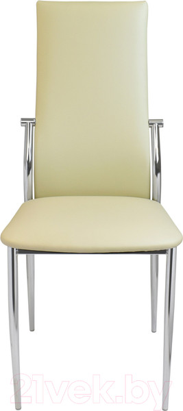 Изображение товара Стул Гальваник Комфорт с утонением (эмаль серебро/Santorini 0427 слоновая кость)