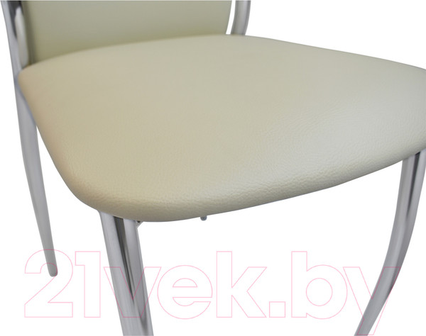 Изображение товара Стул Гальваник Комфорт с утонением (эмаль серебро/Santorini 0427 слоновая кость)