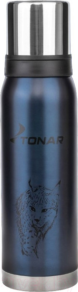 Изображение товара Термос для напитков Тонар Рысь HS.TM-055-BL (1.2л, синий)