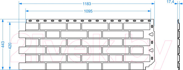 Изображение товара Фасадная панель Docke Standard Flemish PFFS-1107 (белый)