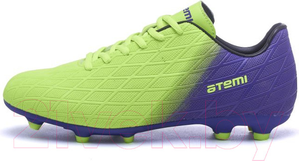 Изображение товара Бутсы футбольные Atemi Msr Kids SBA-005 (ярко-салатовый/фиолетовый, р-р 30)