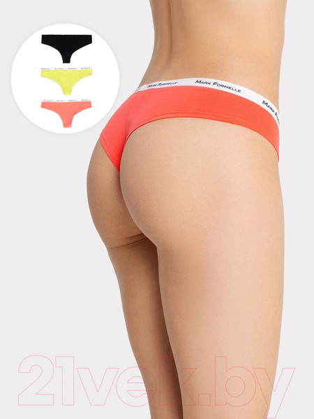 Изображение товара Комплект женских трусов Mark Formelle 412247-3 (р.90, яркий коралл-2)