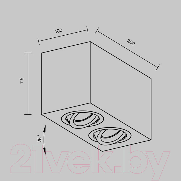 Изображение товара Потолочный светильник Maytoni Atom C017CL-02W