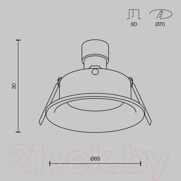 Изображение товара Точечный светильник Maytoni Slim DL027-2-01-MG