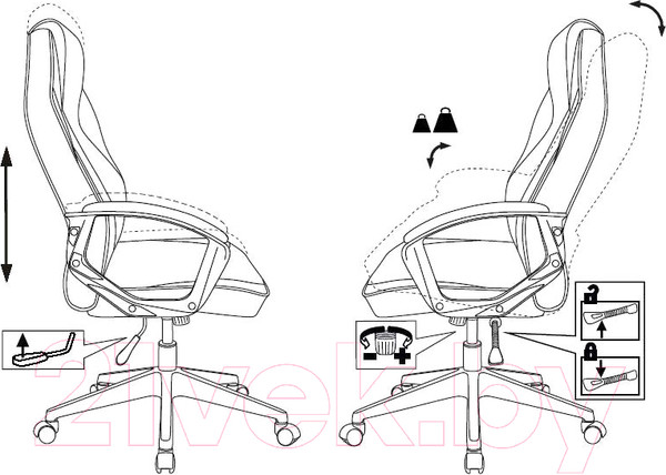 Изображение товара Кресло геймерское Бюрократ Zombie Hero (серый)