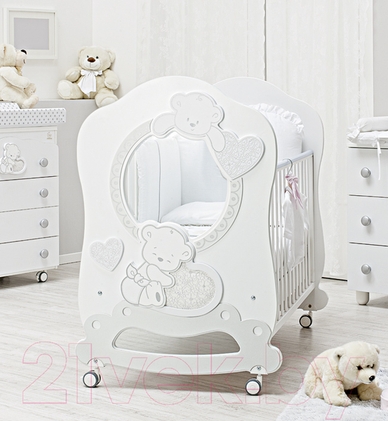 Изображение товара Детская кроватка Italbaby Love Oblo / 070.0850-5 (белый)
