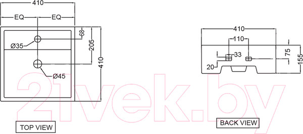 Изображение товара Умывальник Jaquar CNS-WHT-905