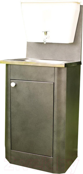 Изображение товара Умывальник для дачи Петромаш С бачком УМ-17 / slkptr121 (мокрый асфальт/мойка нержавейка)