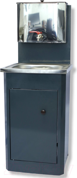 Изображение товара Умывальник для дачи Петромаш С бачком 15Н / slkptr151 (мокрый асфальт/мойка нержавейка)