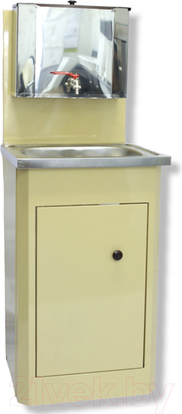 Изображение товара Умывальник для дачи Петромаш С бачком 15Н / slkptr153 (бежевый/мойка нержавейка)