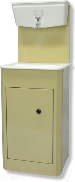 Изображение товара Умывальник для дачи Петромаш С бачком УМ-10 / slkptr114 (бежевый/мойка пластик)